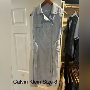 Calvin Klein Grey Sleeveless Dress